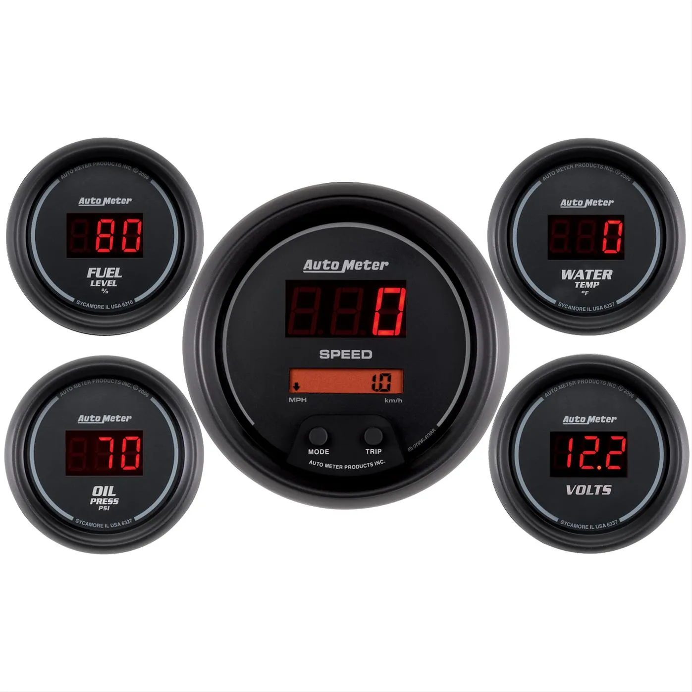 AutoMeter Sport-Comp Digital Series Gauge Kits 6300