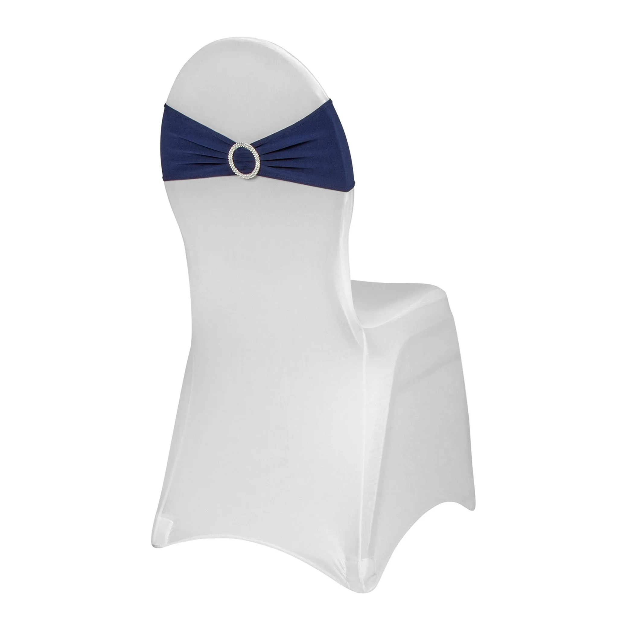 Buckle Spandex Stretch Chair Band - Navy Blue