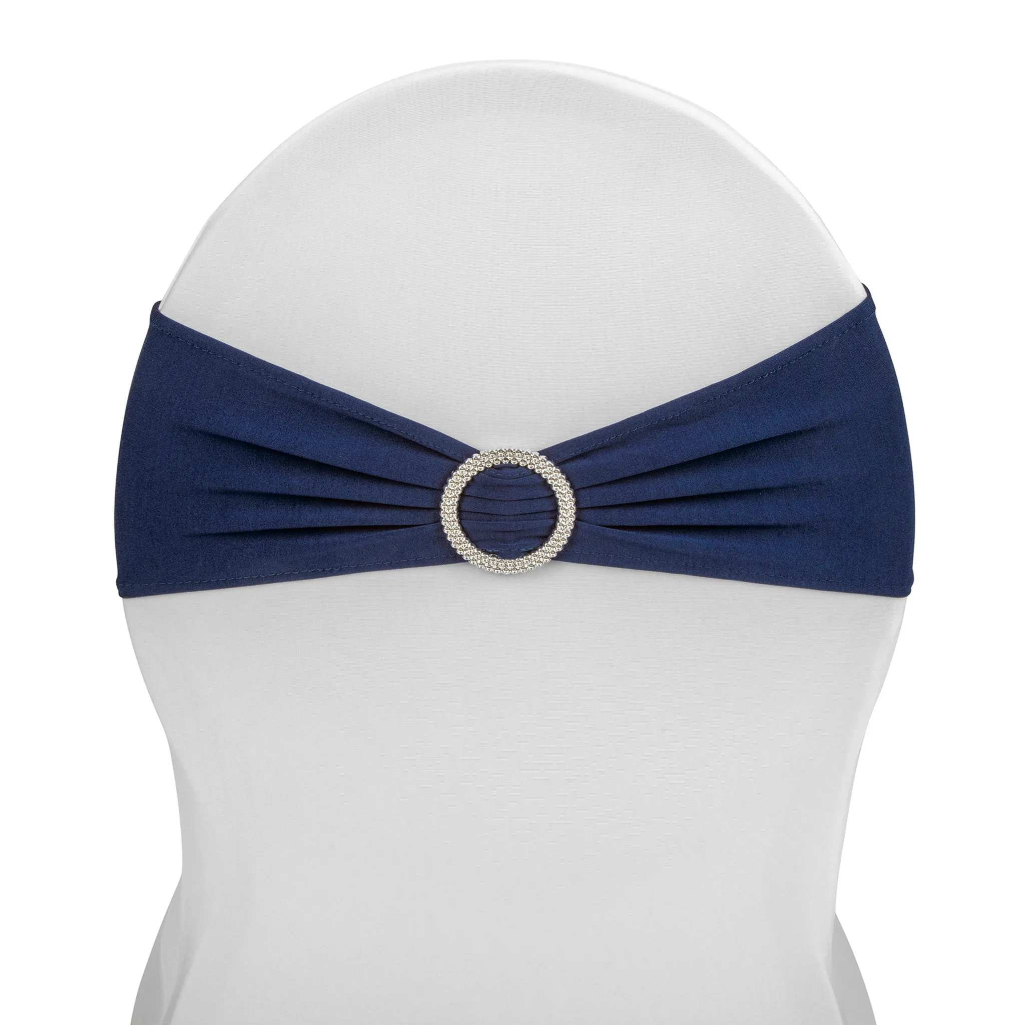 Buckle Spandex Stretch Chair Band - Navy Blue