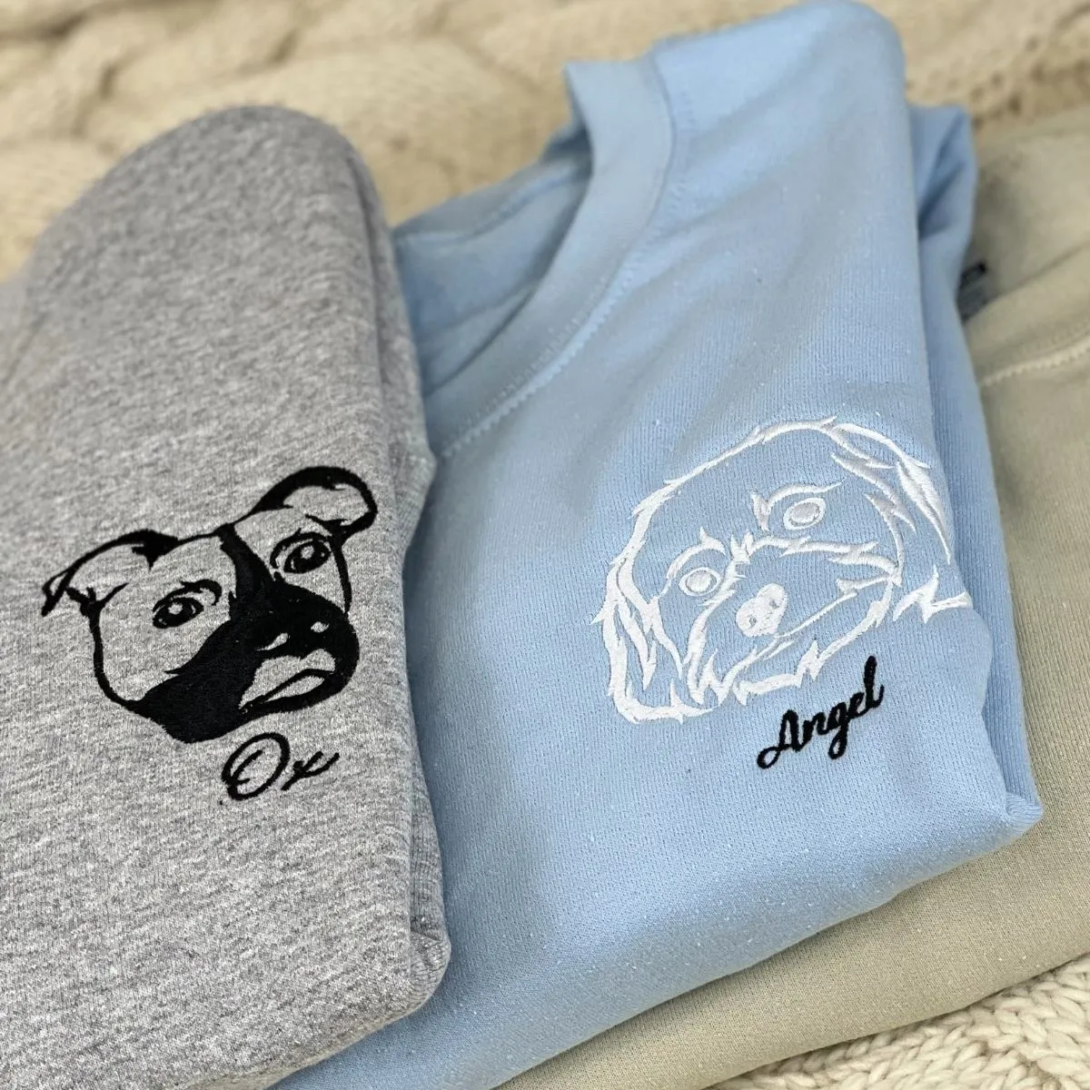 Corgi Sweatshirt or Hoodie, Custom Embroidered Gift from Photo Name