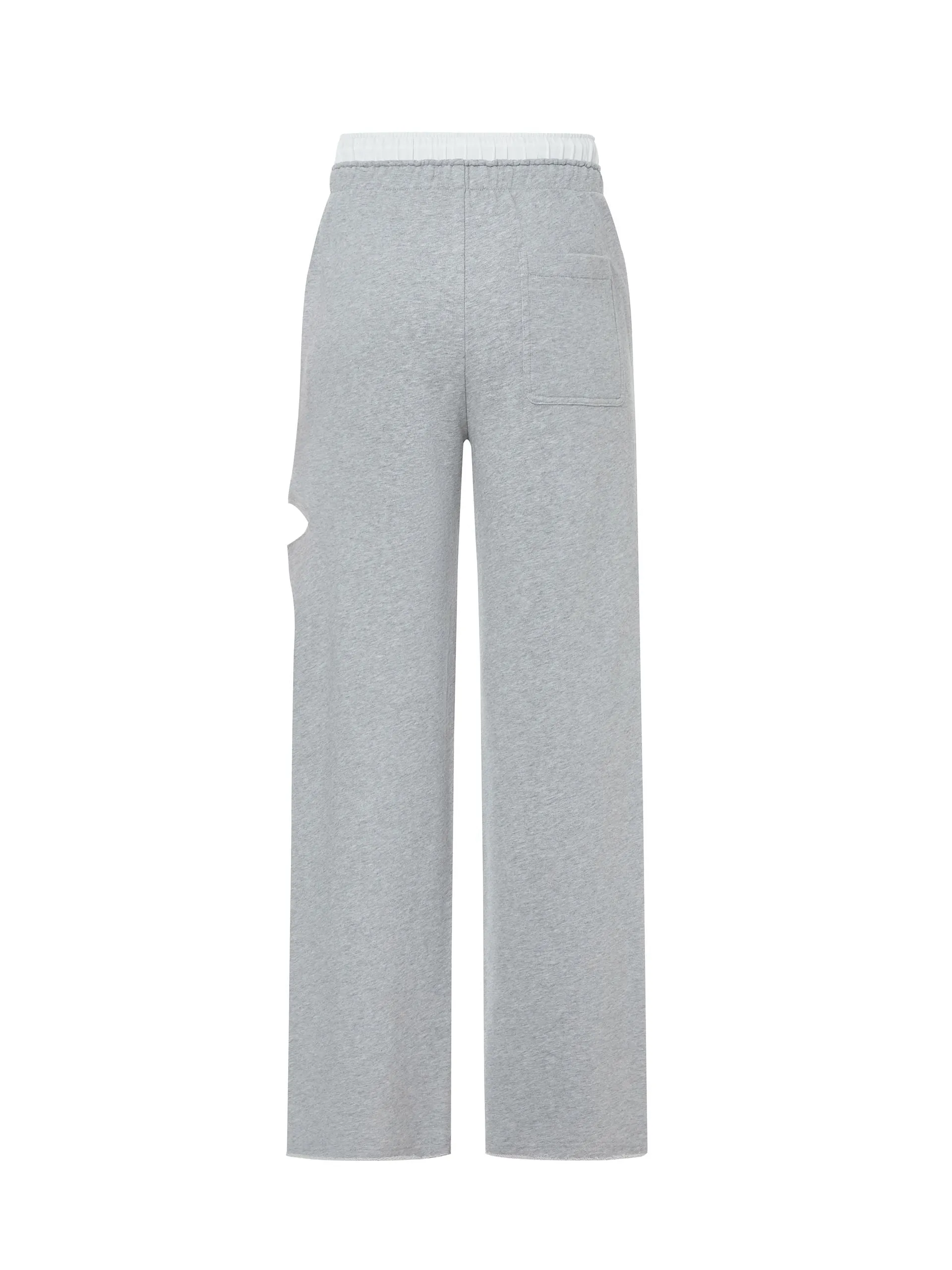 Cotton Side Slits Sweat Pants