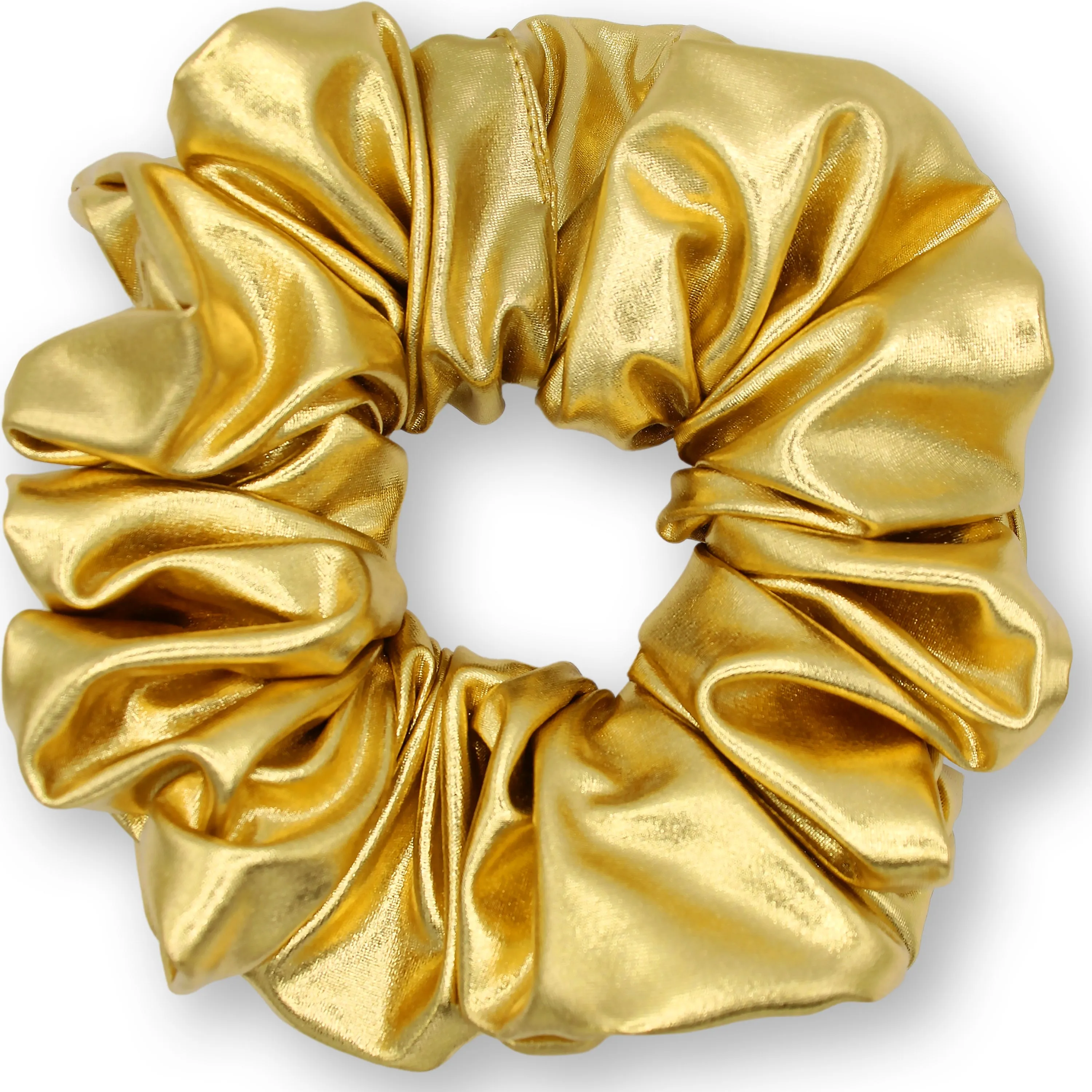 KING SIZE Metallic Scrunchies XXL Oversized Made in the USA Gold