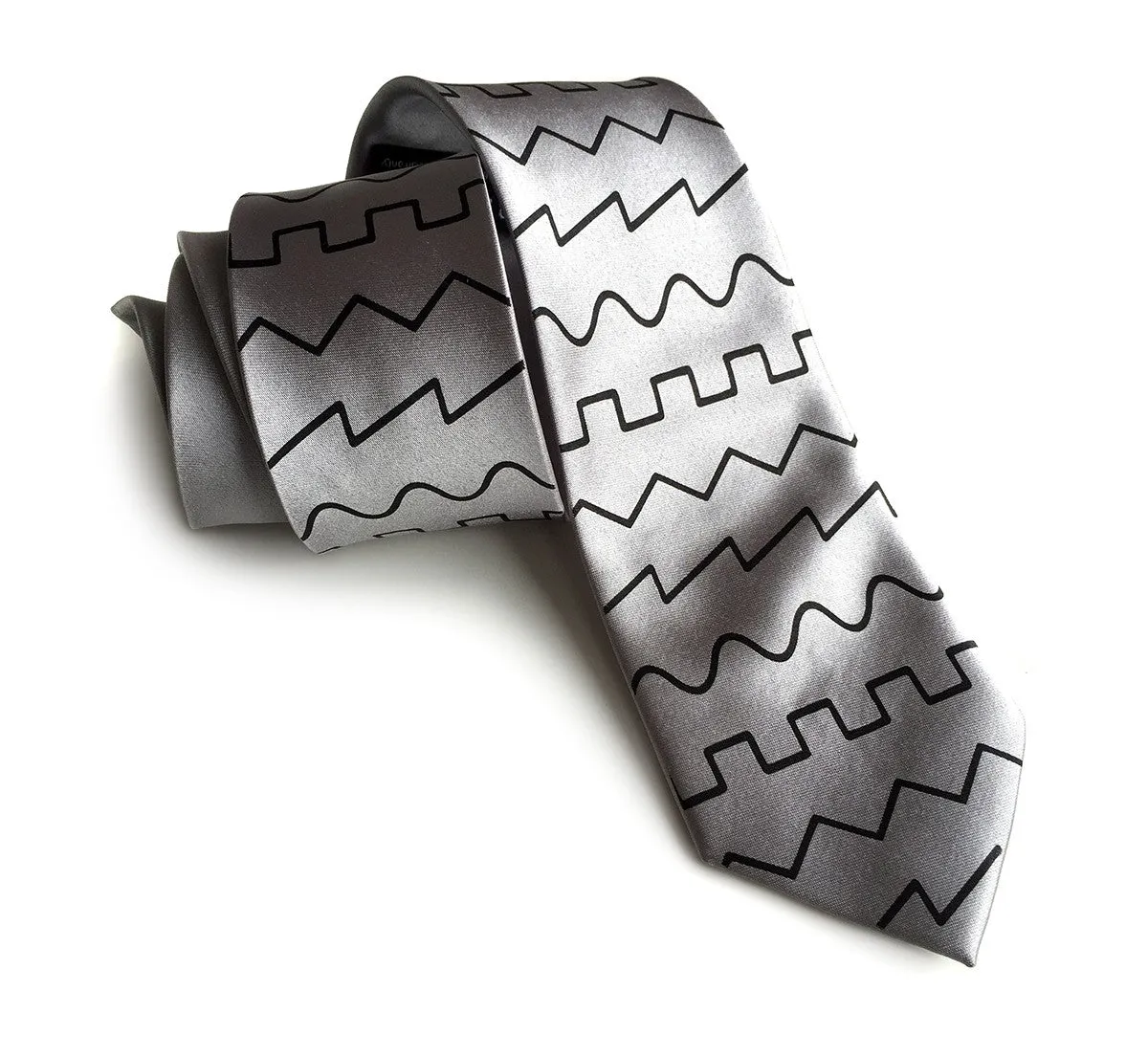 Oscillator Waves silk necktie. Sound Waves Tie