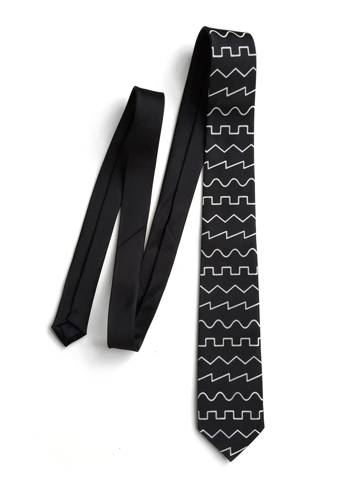 Oscillator Waves silk necktie. Sound Waves Tie