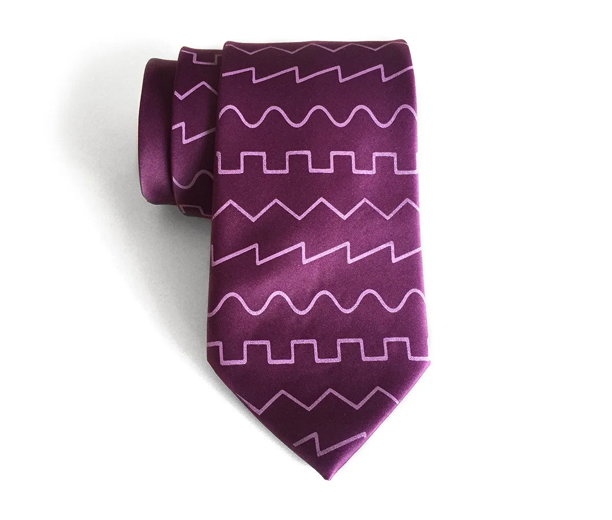 Oscillator Waves silk necktie. Sound Waves Tie