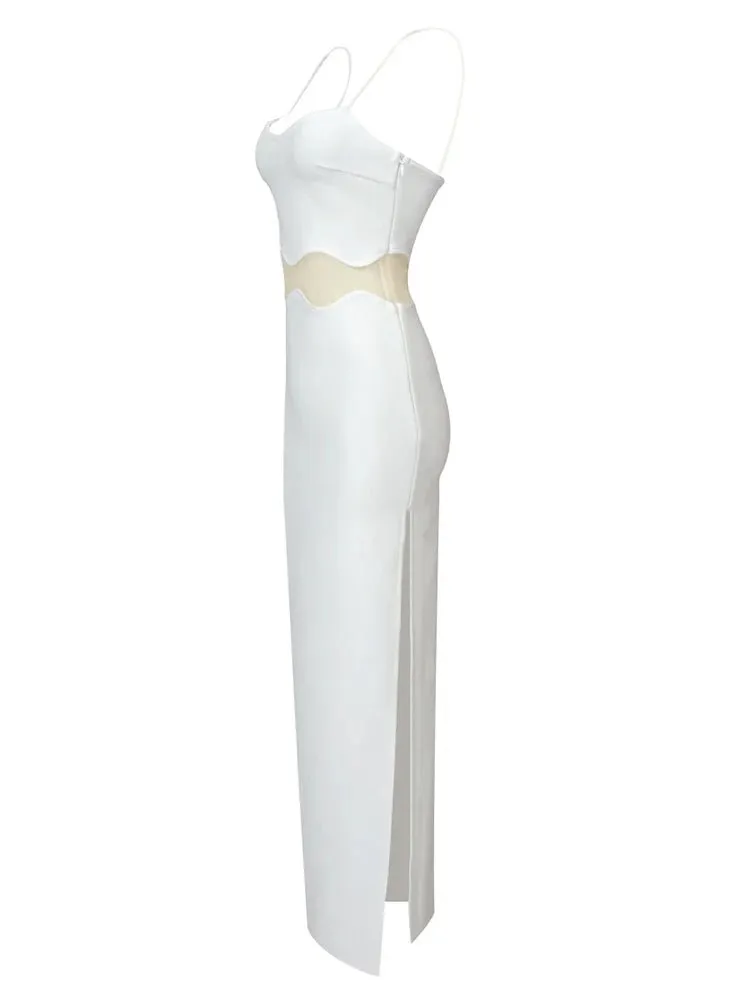 Pre Order:  Mesh Waist Sleeveless Mid-Back Dress