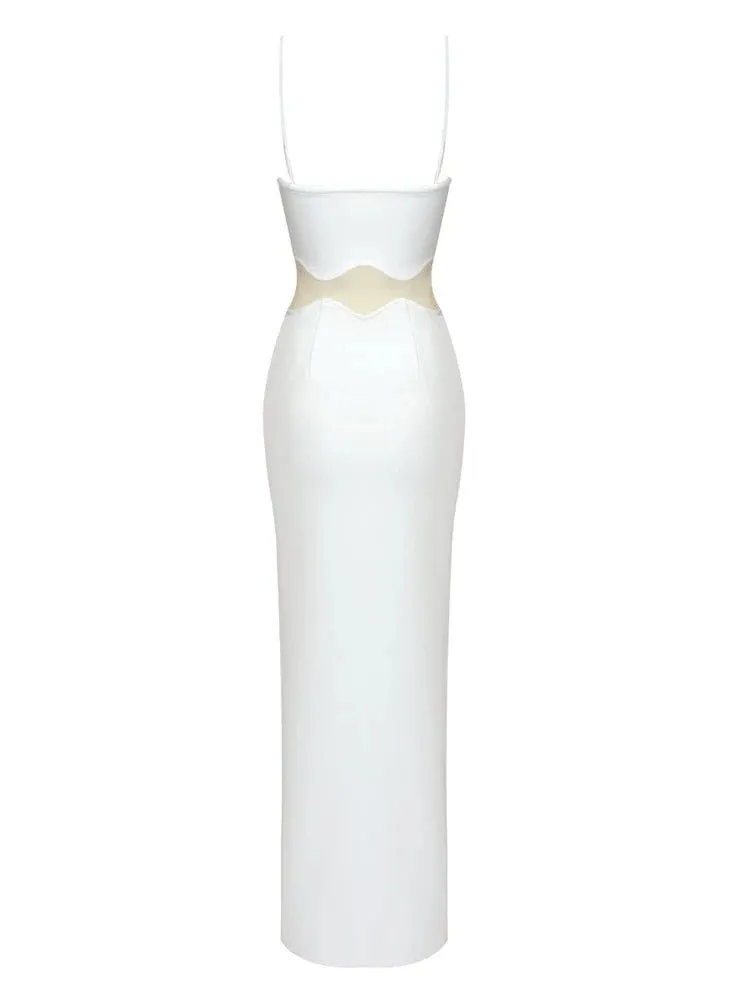 Pre Order:  Mesh Waist Sleeveless Mid-Back Dress