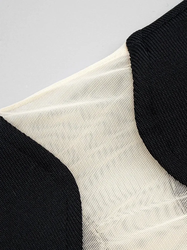 Pre Order:  Mesh Waist Sleeveless Mid-Back Dress