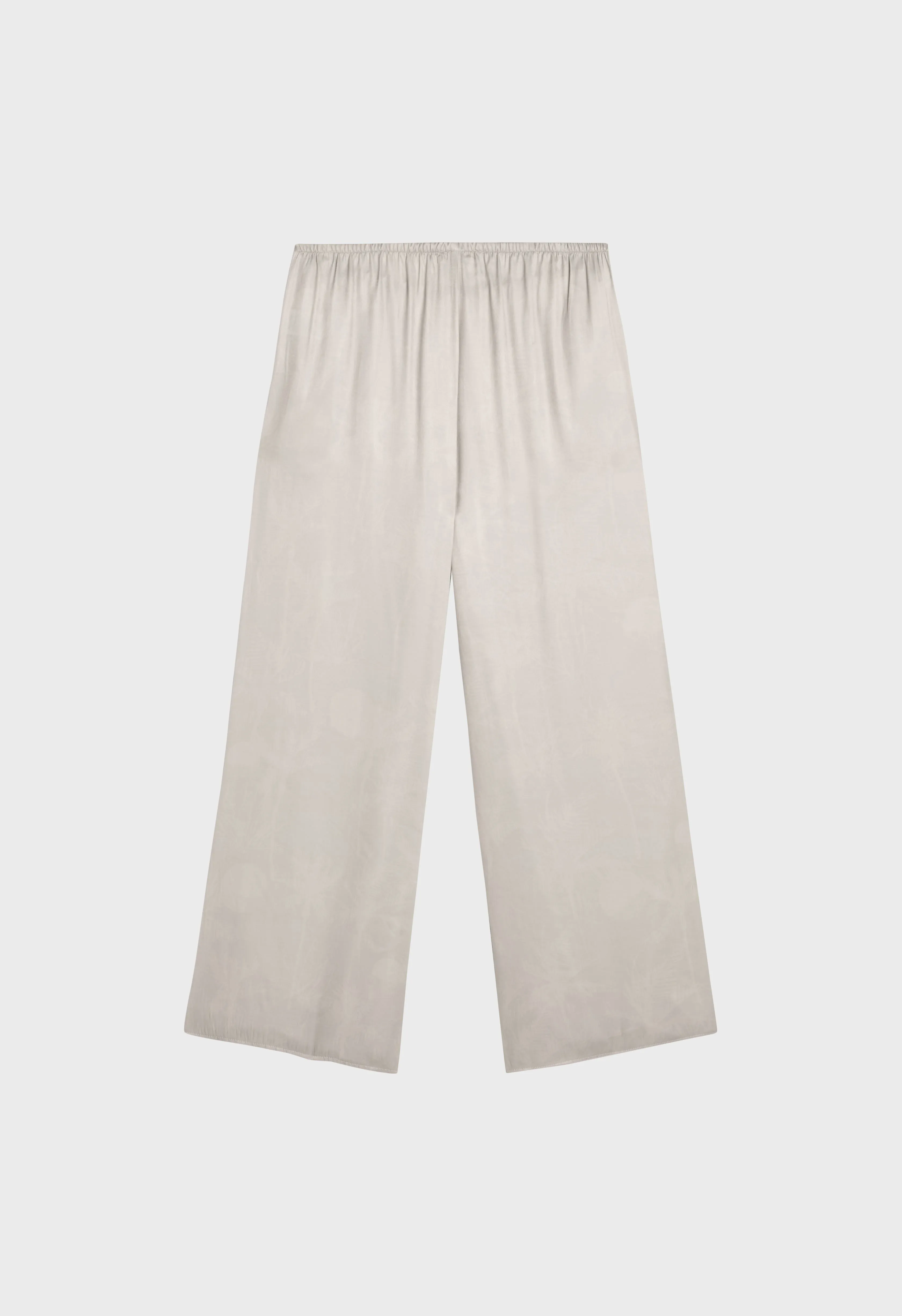 Printed Pants | Palm Print Moon Grey