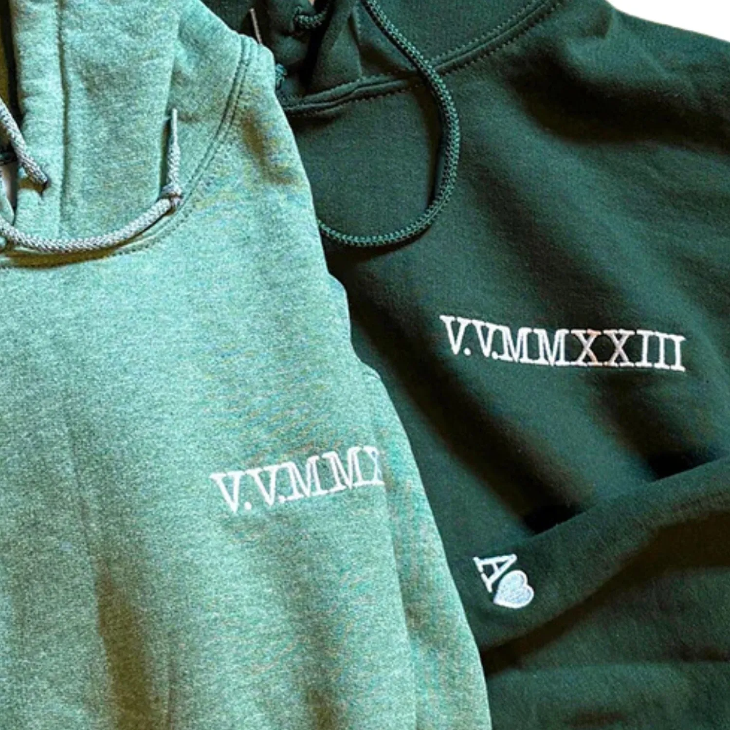 Roman Numeral Date Sweatshirt, Hoodie, Unique Gift for Couple - Embroidered