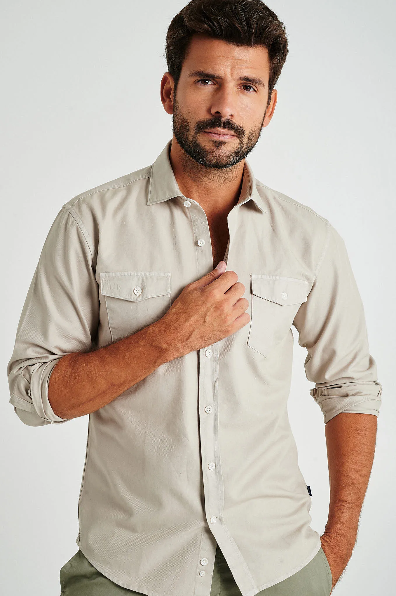 Slim fit Twill Garment Dye OverShirt