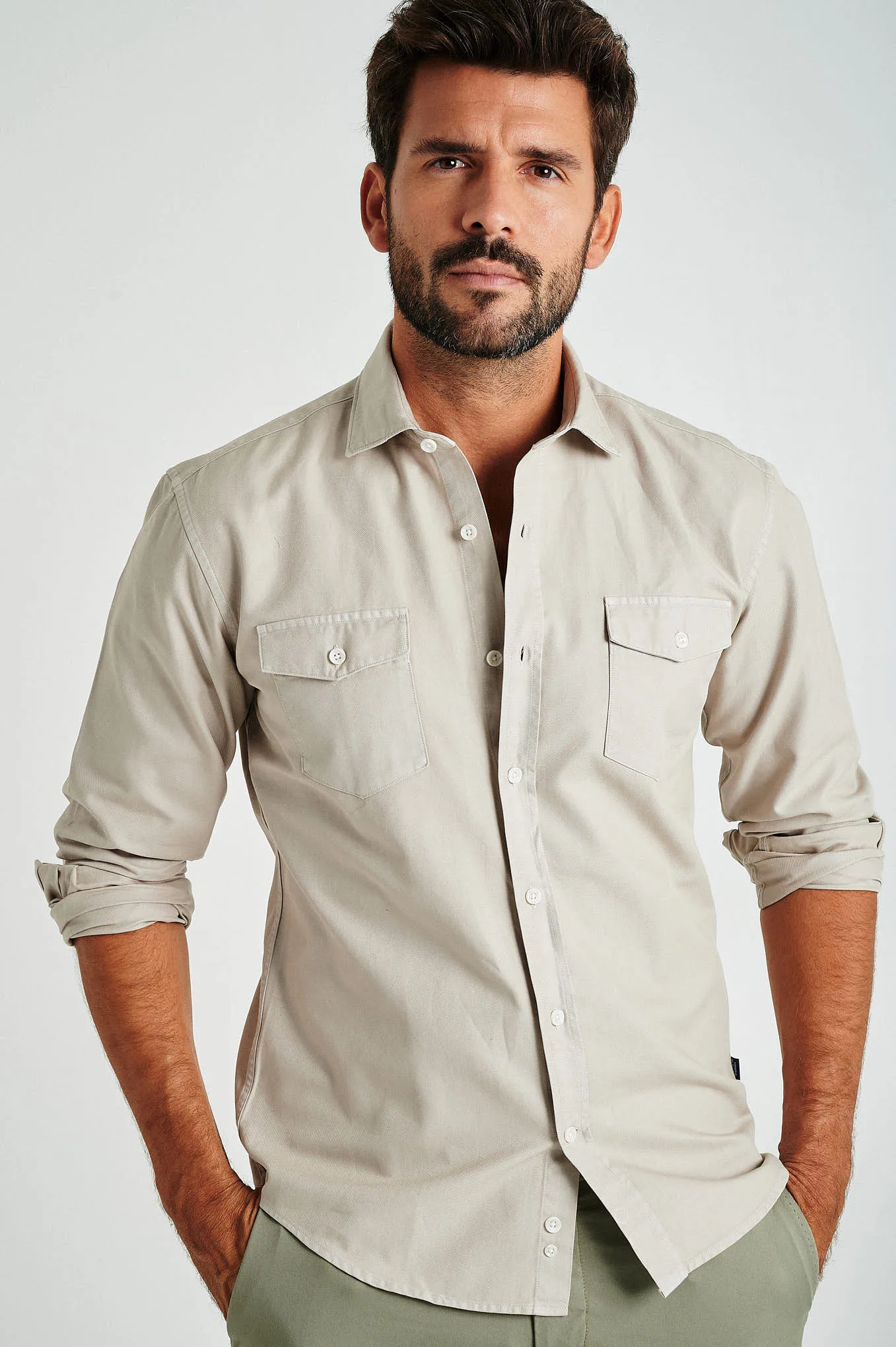 Slim fit Twill Garment Dye OverShirt