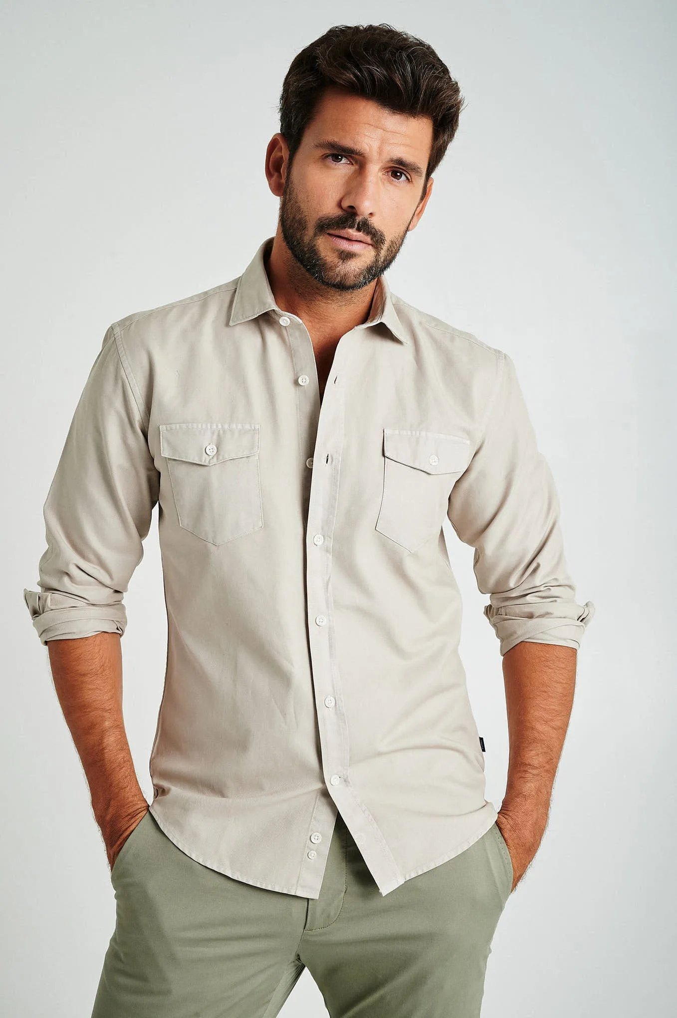 Slim fit Twill Garment Dye OverShirt