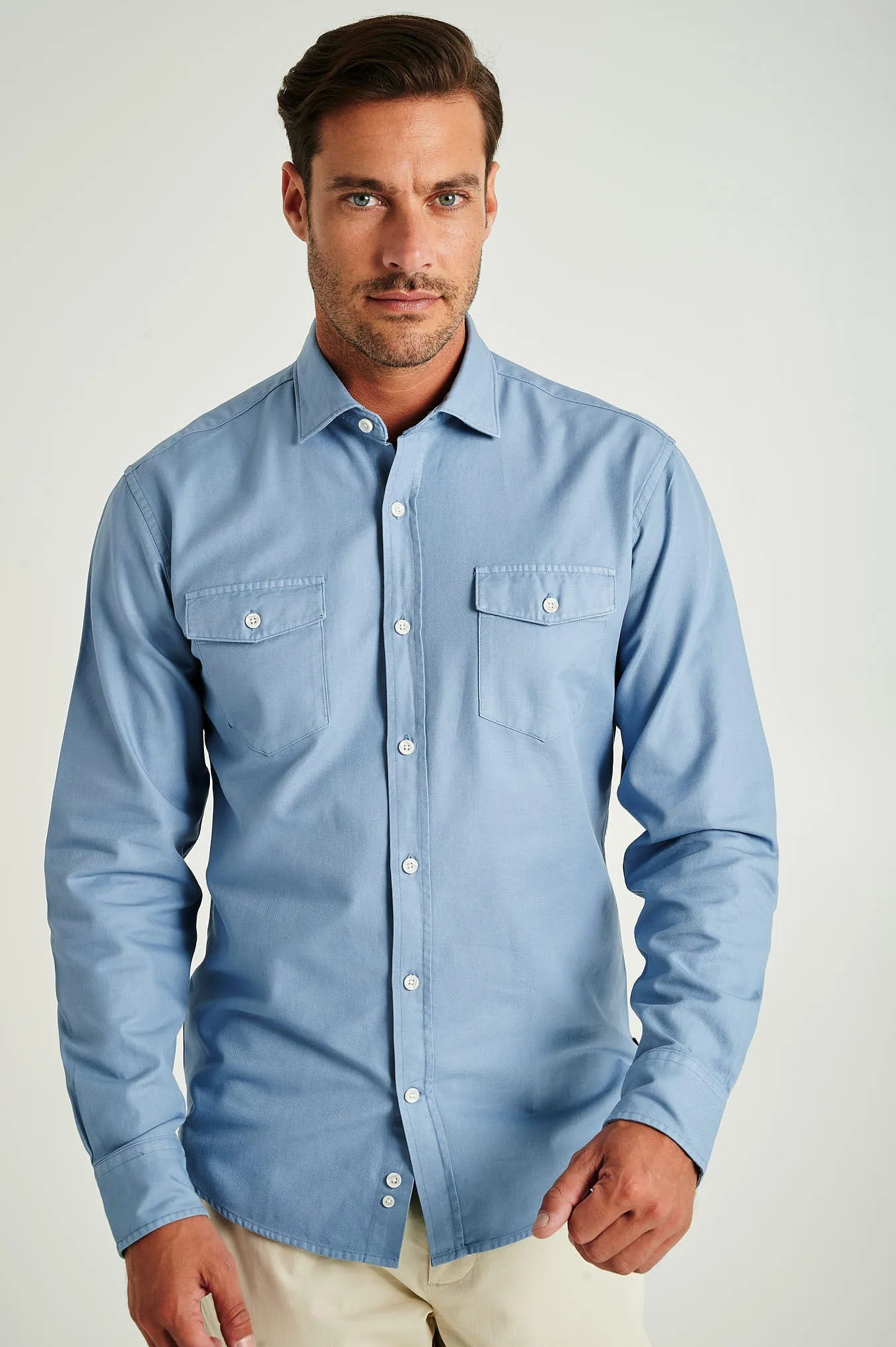 Slim fit Twill Garment Dye OverShirt