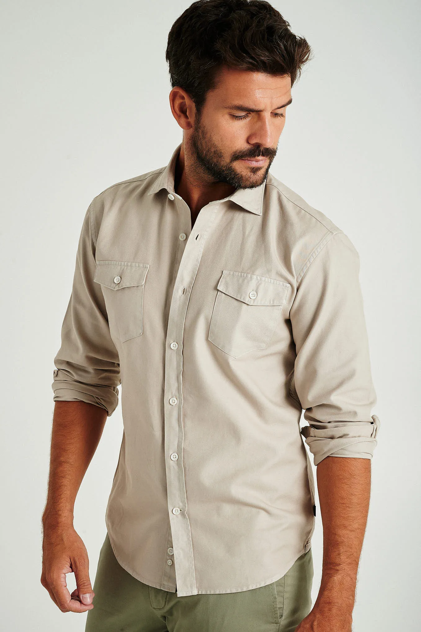 Slim fit Twill Garment Dye OverShirt