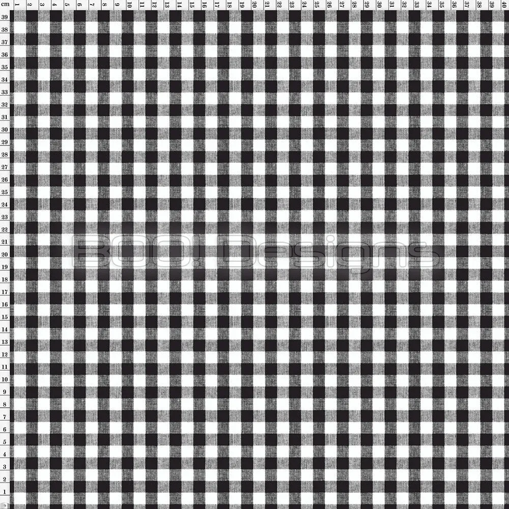 Spandex Gingham Black