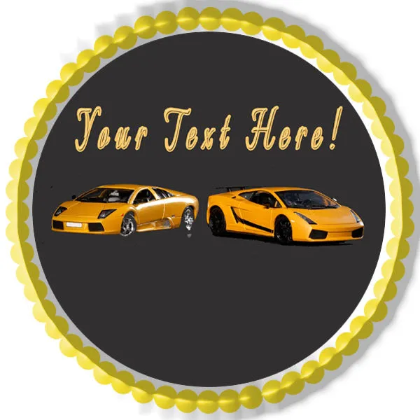 Sport Cars - Edible Cake Topper, Cupcake Toppers, Strips
