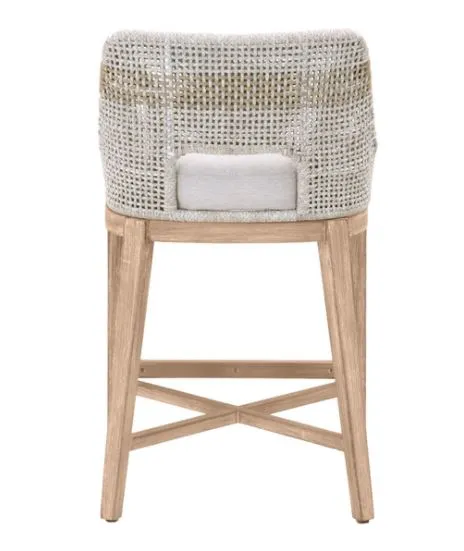 Tide Pool Counter Stool Taupe & White