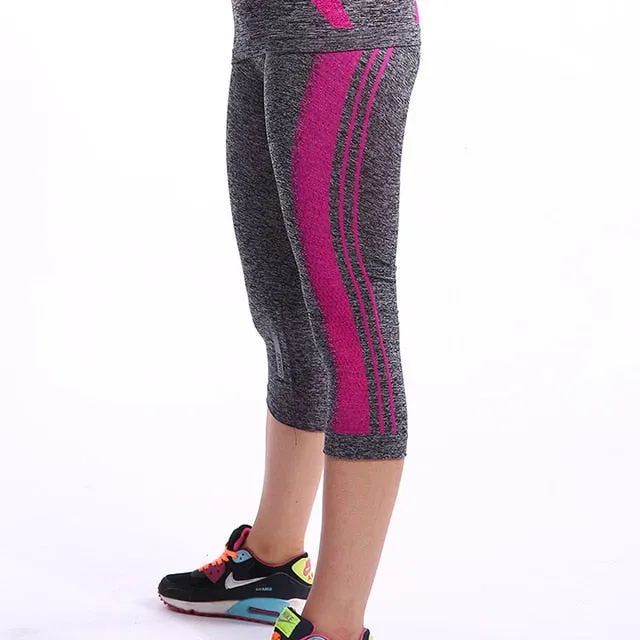 Women High Elastic Capri Tights